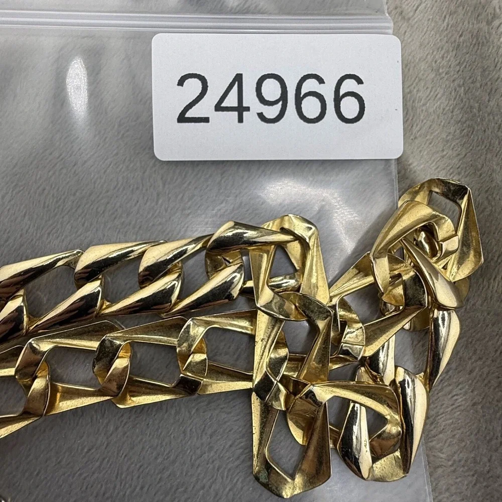 Vintage Estate Chain Gold Tone Chunky Link Snap Closure 19in
